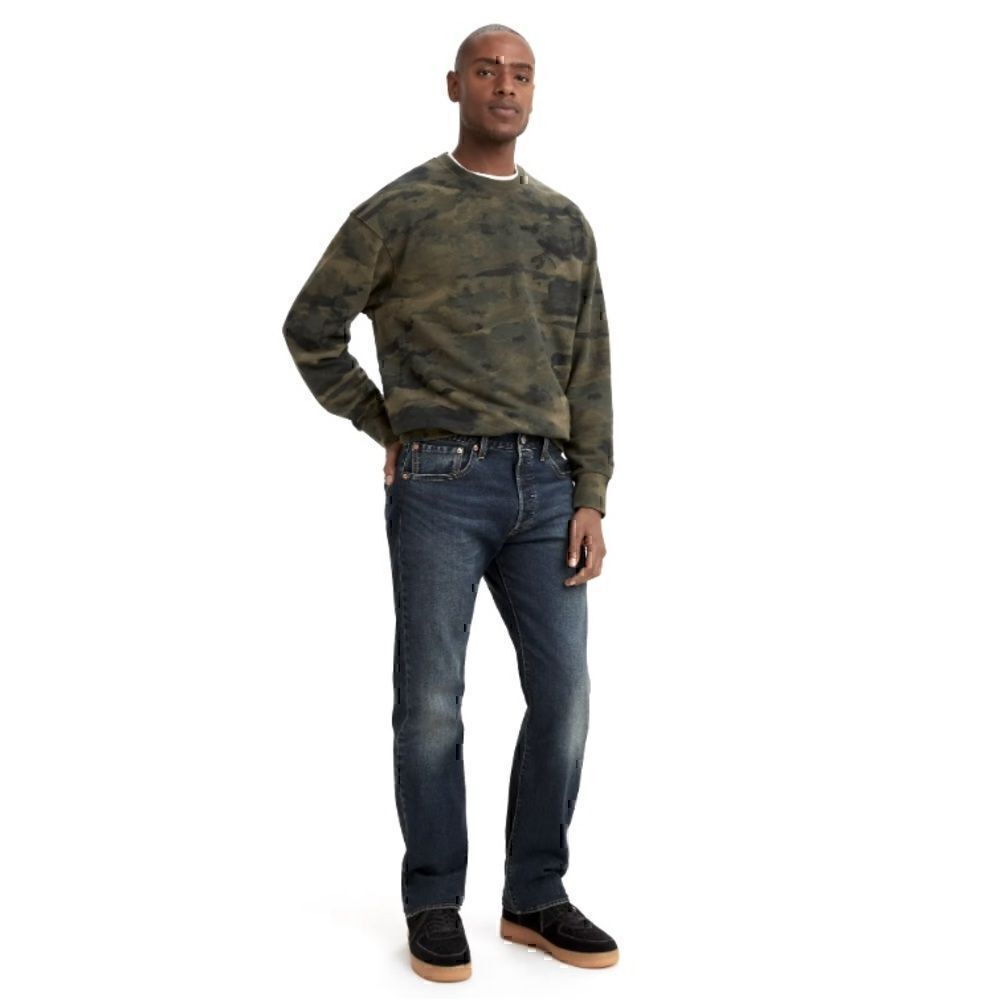 NWT Levi’s Mens 501 Straight Leg Button Fly 2 way Stretch Jeans 34/32